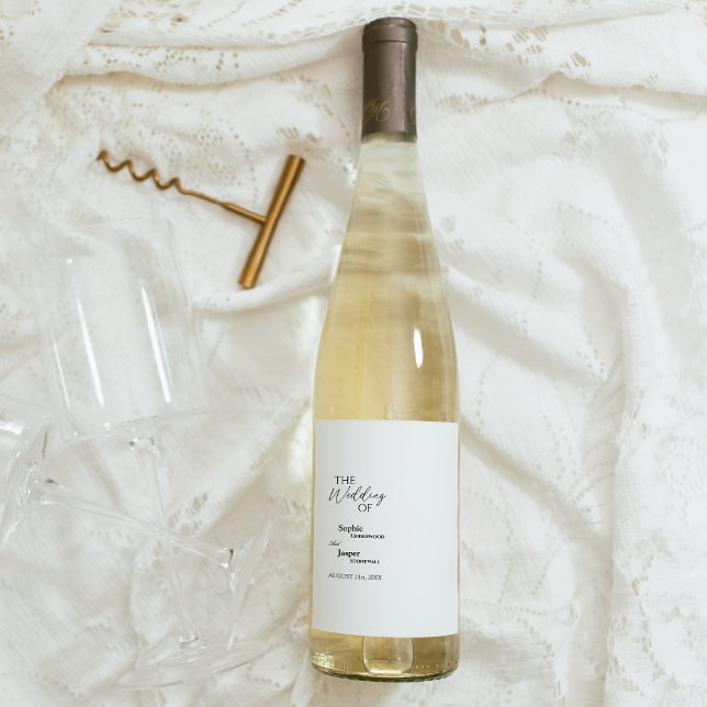 Modern Classic Wedding Wine Label (Creator Uploaded)