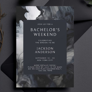 Modern Classy Abstract Bachelor's Weekend Invitation