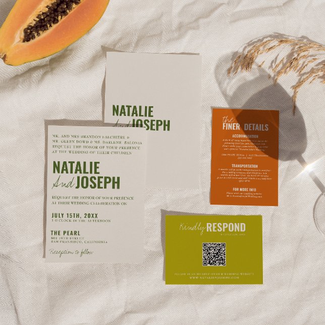 Modern Classy Bright Traditional Colourful Wedding Invitation (Creator Uploaded)