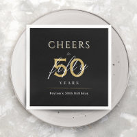 Modern classy cheers to 50 years birthday party
