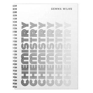 Modern Classy Editable Subject Chemistry White Notebook