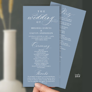 Modern Classy Elegant Wedding Ceremony Programme