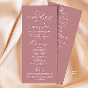 Modern Classy Elegant Wedding Ceremony Programme