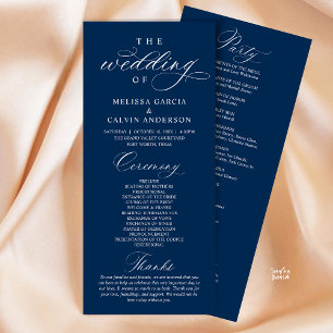 Modern Classy Elegant Wedding Ceremony Programme