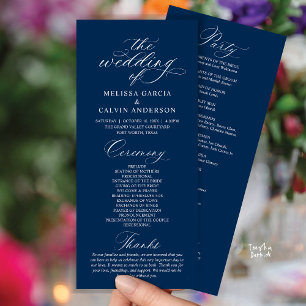 Modern Classy Elegant Wedding Ceremony Programme