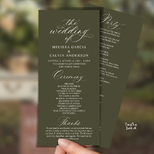 Modern Classy Elegant Wedding Ceremony Programme