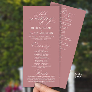 Modern Classy Elegant Wedding Ceremony Programme