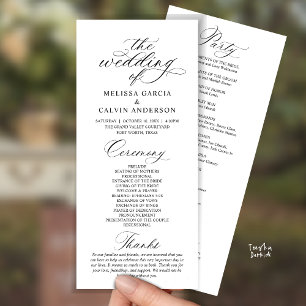 Modern Classy Elegant Wedding Ceremony Programme