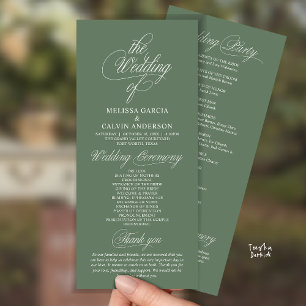 Modern Classy Elegant Wedding Ceremony Programme