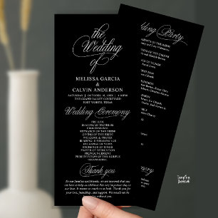 Modern Classy Elegant Wedding Ceremony Programme