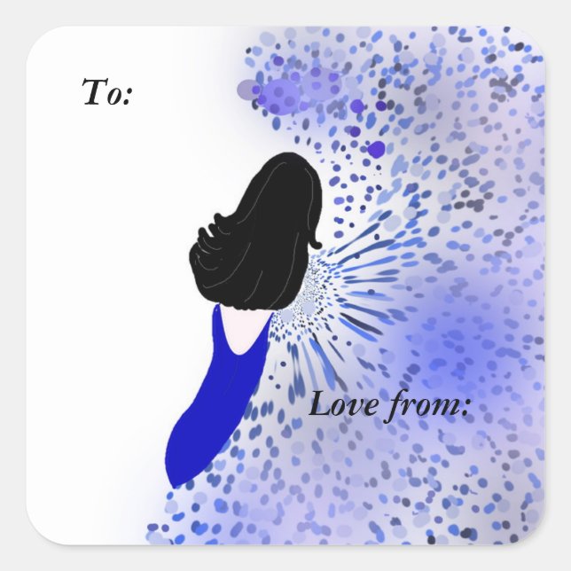 Modern Classy Lady Gift Tag (Front)