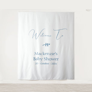 Modern Classy Minimalist Baby Shower Backdrop Tapestry