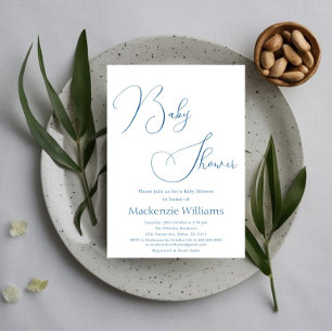 Modern Classy Minimalist Baby Shower Invitation