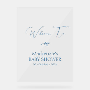 Modern Classy Minimalist Baby Shower Welcome Acrylic Sign