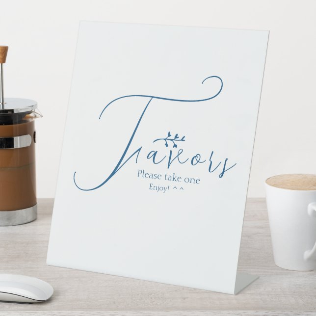 Modern Classy Minimalist Favours  Pedestal Sign (In SItu)