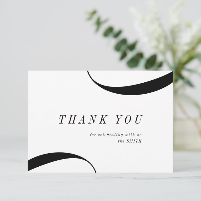 Modern classy minimalist thank you card (Standing Front)