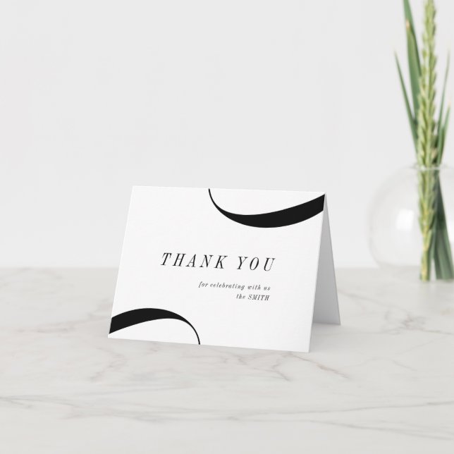 Modern classy minimalist thank you card (Front)