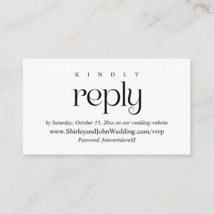 Modern Classy, Online RSVP, Invites Reply Cards