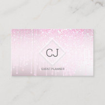 Modern Classy Pink Blush Glitter Crystal Dripping