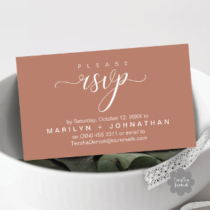 Modern Classy RSVP Wedding Website Reminder Enclosure Card