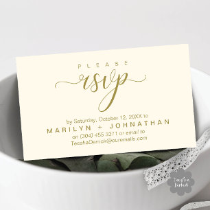 Modern Classy RSVP Wedding Website Reminder Enclosure Card