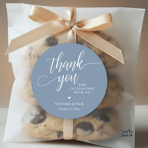 Modern Classy Wedding Dinner Favour Gifts Thank Yo Classic Round Sticker