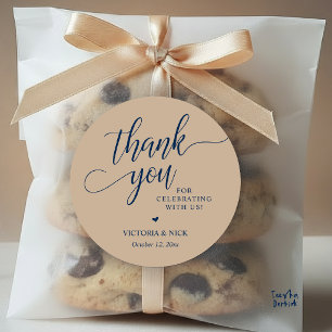 Modern Classy Wedding Dinner Favour Gifts Thank Yo Classic Round Sticker