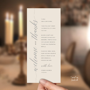 Modern Classy Wedding Dinner Thank You Card