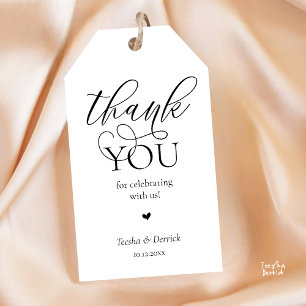 Modern Classy Wedding Party Gifts Thank You Gift Tags