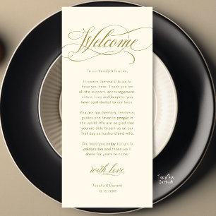Modern Classy Wedding Place Setting Thank You Card