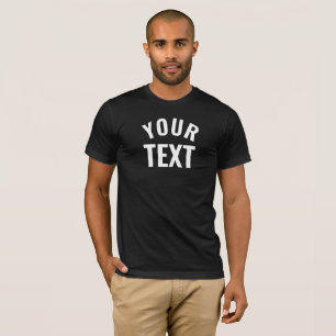 Modern Clean Design Mens Short Sleeve Black T-Shirt