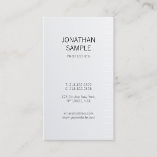 Modern Clean Design Silver Glamour Trendy Luxury Business Card