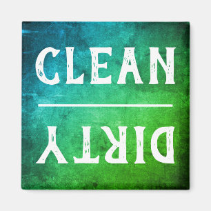 Modern Clean Dirty Dishwasher Magnet