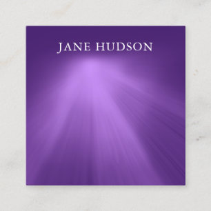 Modern Clean Elegant Design Purple Plain Luxurious Square Business Card