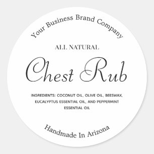 Modern Clean Minimalist Eucalyptus Balm Ointment Classic Round Sticker