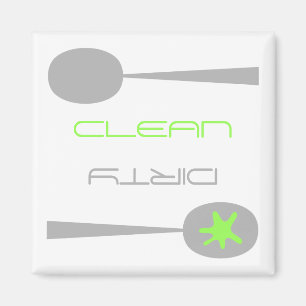 Modern Clean or Dirty Magnet for Dishwasher.