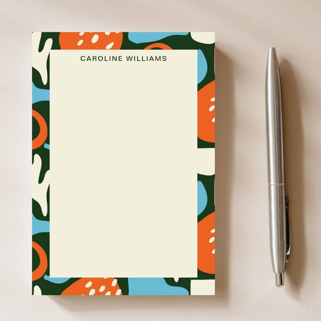 Modern Clean Pattern Abstract Artwork Monogram Post-it Notes (Creator Uploaded)