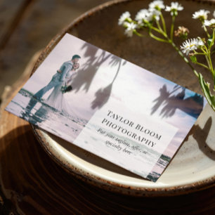 Modern Clean Photo Professional Photographer Business Card