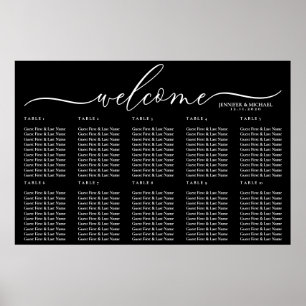 Modern Clean Simple black seating Poster