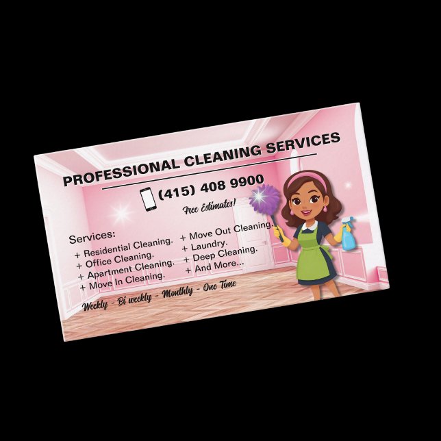 Modern Cleaning Service Business Card (Creator Uploaded)