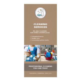 Modern Cleaning Service Rack Card