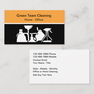 Modern Cleaning Services Unique Business Cards