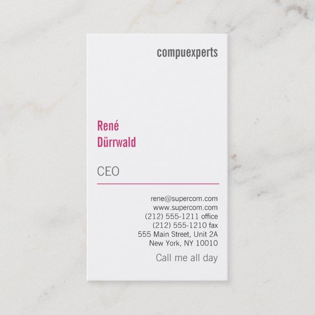 Modern, clear, bold, impressive business card (Front)