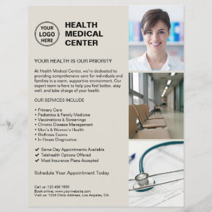 Modern Clinic Doctor Healthcare Custom Logo Flyer