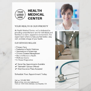 Modern Clinic Doctor Healthcare Custom Logo Flyer