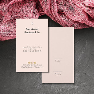 Modern Clothing Boutique Blush Pink Price tag 