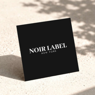 Modern Clothing Brand Minimalist Square Business Card