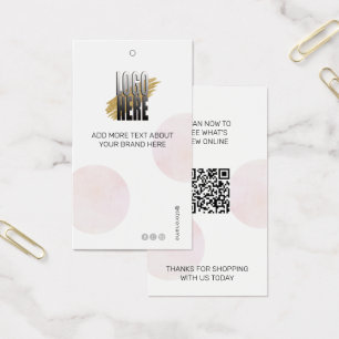Modern Clothing Logo QR Code Fashion Display Tag