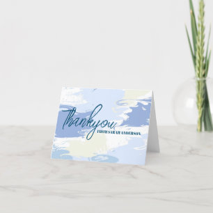 Modern Cloud Nine Bridal Shower Thank You Card