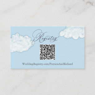 Modern Cloud QR Code Registry Enclosure Card
